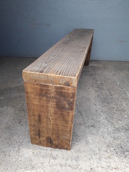 Old solid wood bench