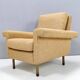 High-Quality Vintage Goldenrod Fabric Armchair, Italy