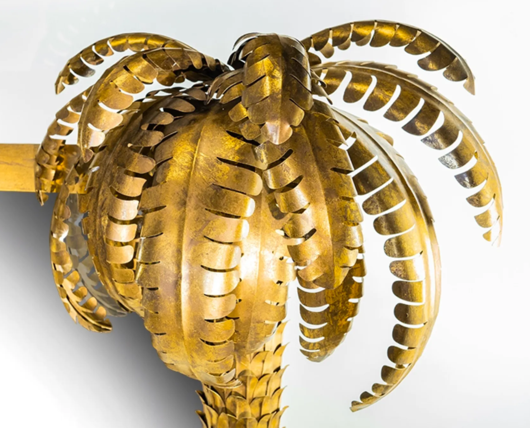 Mirror palm large format metal gold 125x180cm