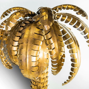 Mirror palm large format metal gold 125x180cm