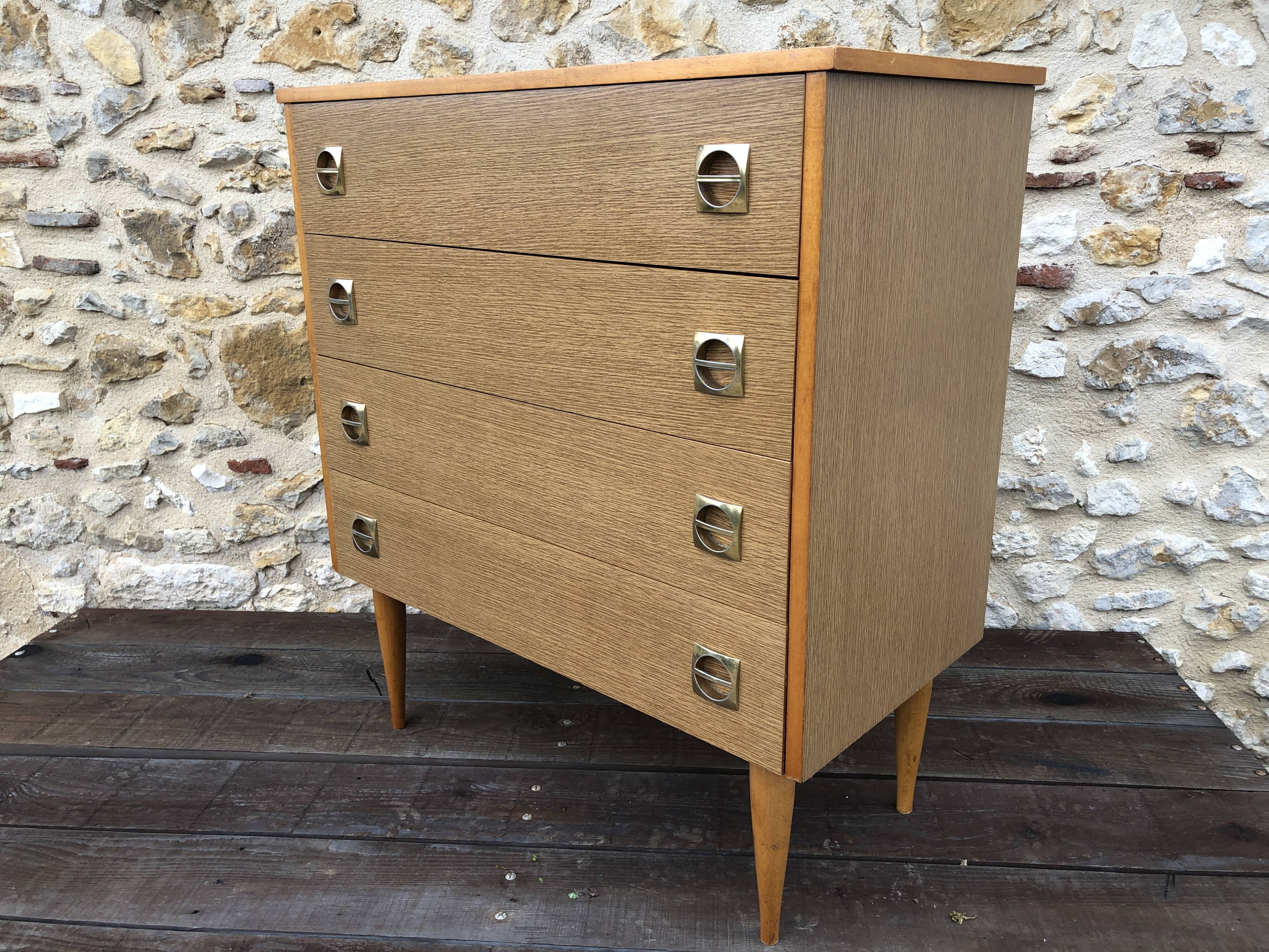 Vintage dresesr 4 drawers 60/70