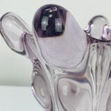 Giraffe vase in Art Vannes crystal, 1950, vintage