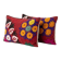 Set of 2 vintage embroidered cushion covers 43x71 cm