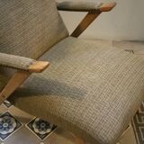 Zig Zag Chair taupe Scandinavian years 50/60