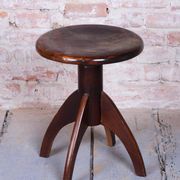 Mid-Century Czech Beech Piano Stool, 1940s