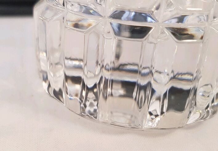 Carved crystal vase