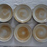 6 flat plates in sandstone from the marais france