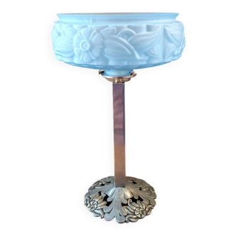 Art Deco lamp with floral decor