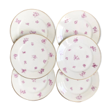 Set of 6 porcelain dessert plates