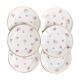 Set of 6 porcelain dessert plates