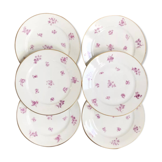 Set of 6 porcelain dessert plates