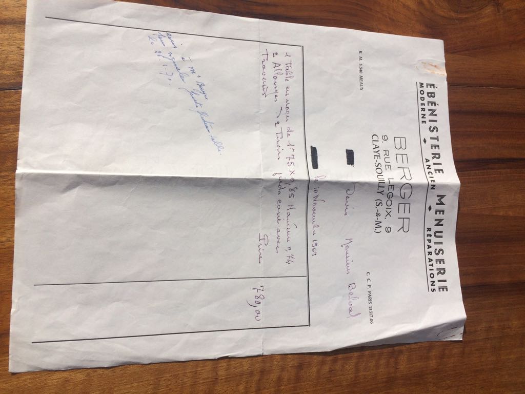 Stretchy farm table Walnut 1969