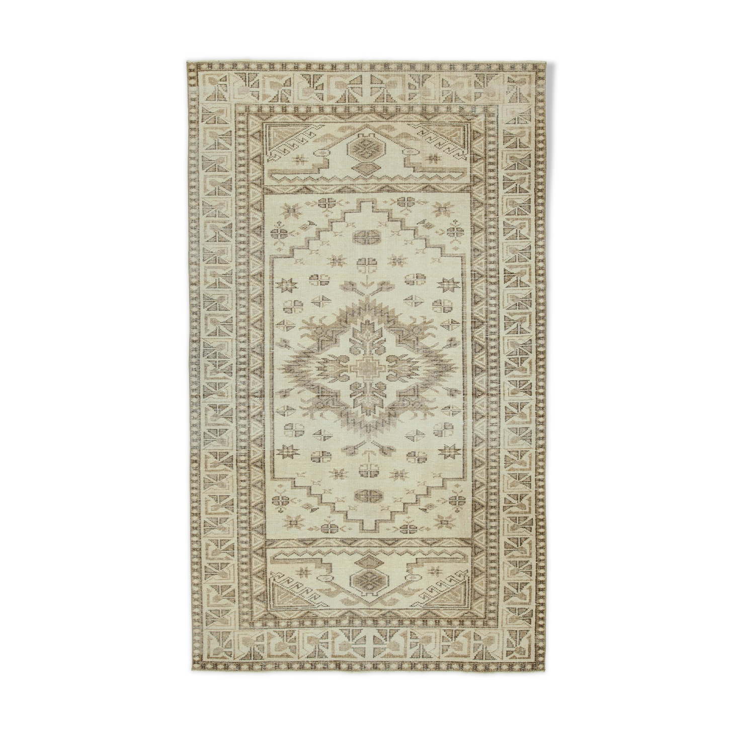 Handwoven Decorative Anatolian Beige Rug 160 cm x 273 cm