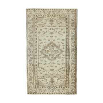 Tapis beige anatolien tissé à la main 160 cm x 273 cm