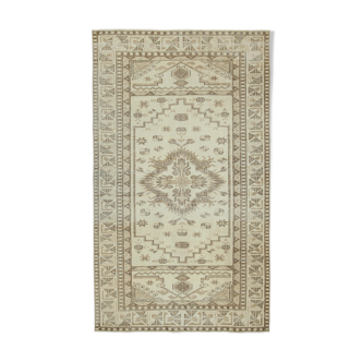 Handwoven Decorative Anatolian Beige Rug 160 cm x 273 cm