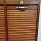 Double curtain cabinet