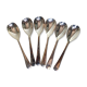 Set of 6 teaspoons in silver metal