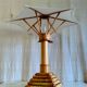 Lampe à poser en bambou, 70's