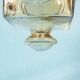 Japandi Lampe suspendue en verre, lampe en verre vintage cubique bohème