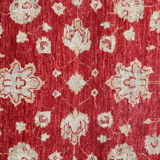 Oriental Wool Ziegler Carpet Handwoven Deep Red Area Rug- 100x152cm