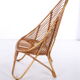 Vintage Dutch design rattan lounge chair Rohe Noordwolde