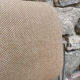 Office chair sled chrome and tweed