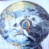 Wooden frame (310X225)mm The Aero-Balloon called "Tour de Calais"