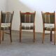 Vintage Danish Brutalist Oak Dining Chairs, Henning Kjærnulf style, 1960s