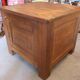 Deep vintage teak wooden chest old Tijori