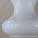 Vintage white opaline glass pendant light.