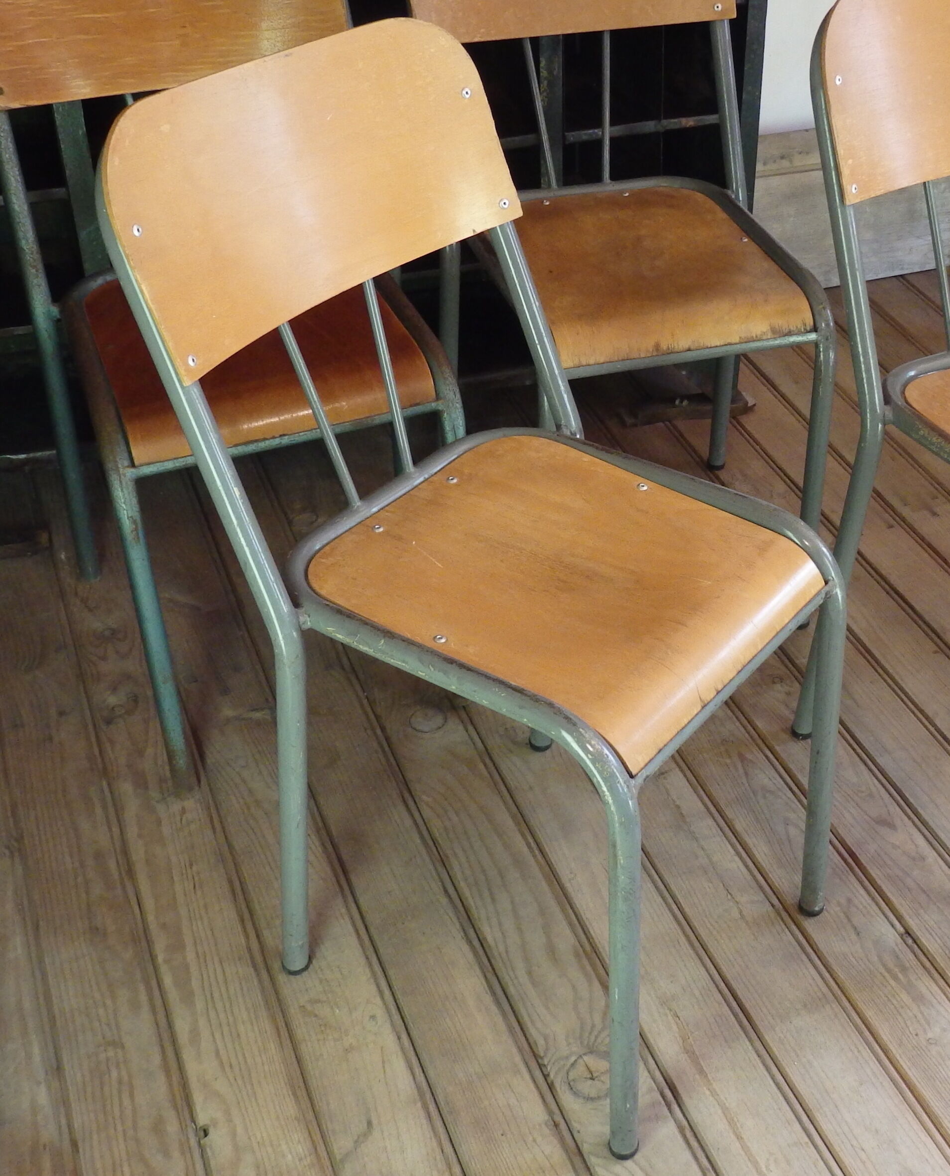 School chair / school chair 1960 with bars