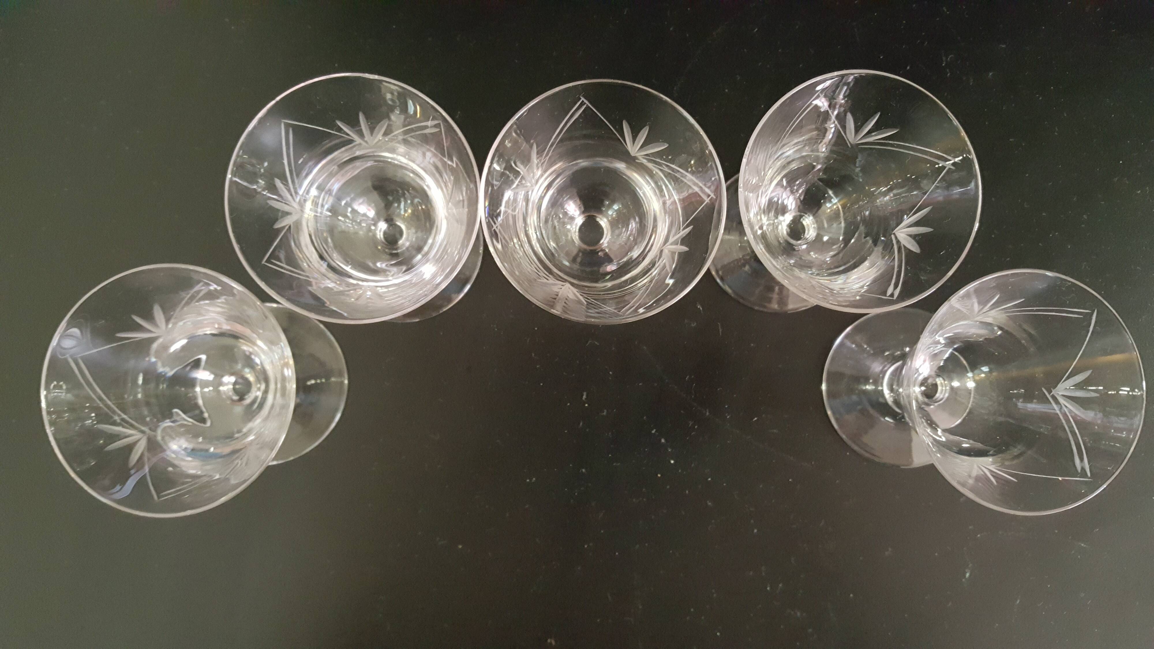 5 blown and chiseled former glasses