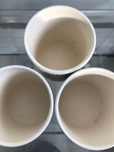 Ensemble de 6 pots à condiments poteries du Marais