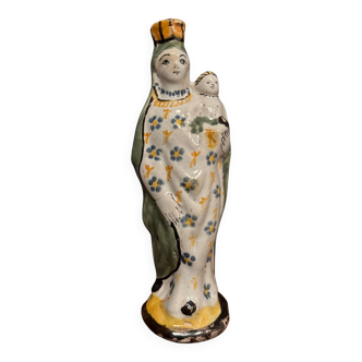 Vierge d'accouchée en faïence de Nevers XVIIIe