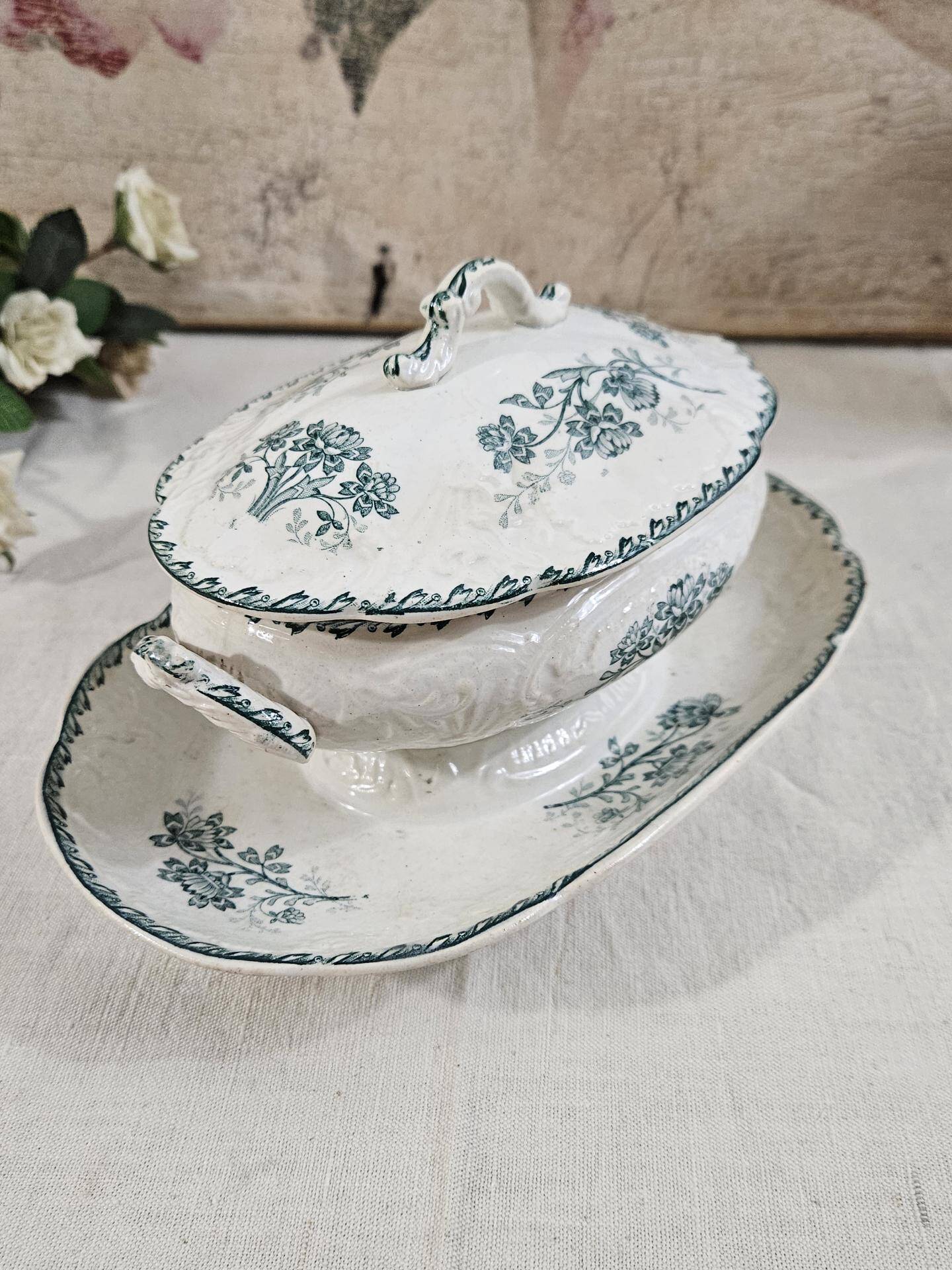 Small iron clay soup tureen