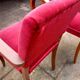Art Deco bridge chairs in fabric from the 1950s and vintage.