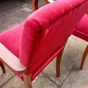Bridge chairs in Art Deco fabric from the 1950s and vintage.