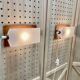 Pair of teak wall lights "scandinavian design" 1950.