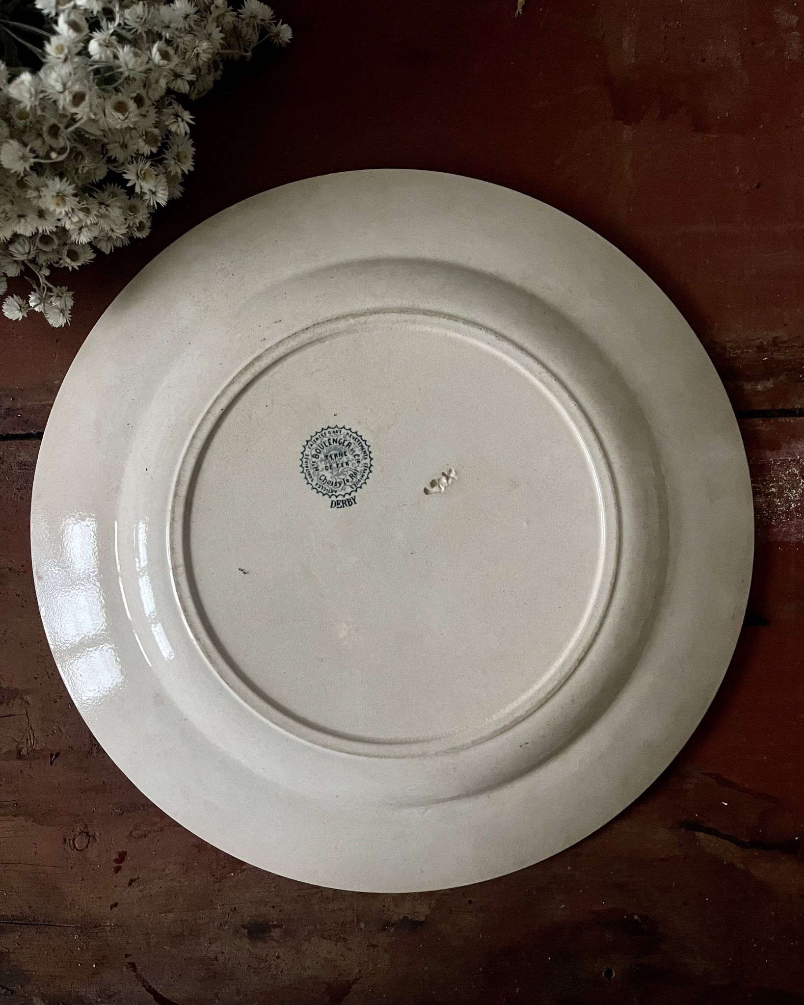 Grand plat rond terre de fer Choisy-le-Roi Derby