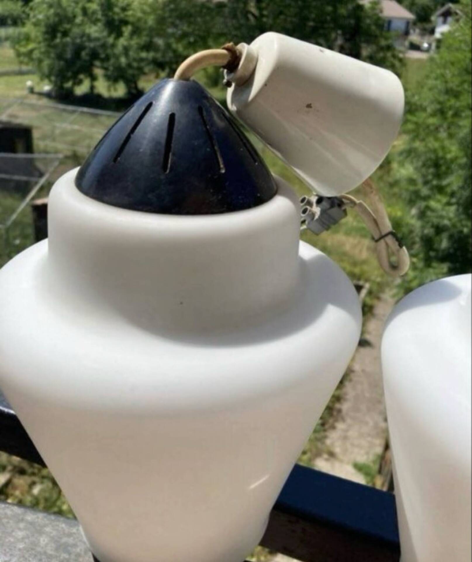 Vintage Philips suspension, 1960s, futuristic design, ve