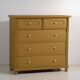 Large antique mustard-colored chest of drawers (circa 1920)