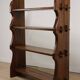 Vintage brutalist solid wood shelf - 1950
