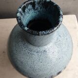 Large Accolay vase ceramic blue 1950