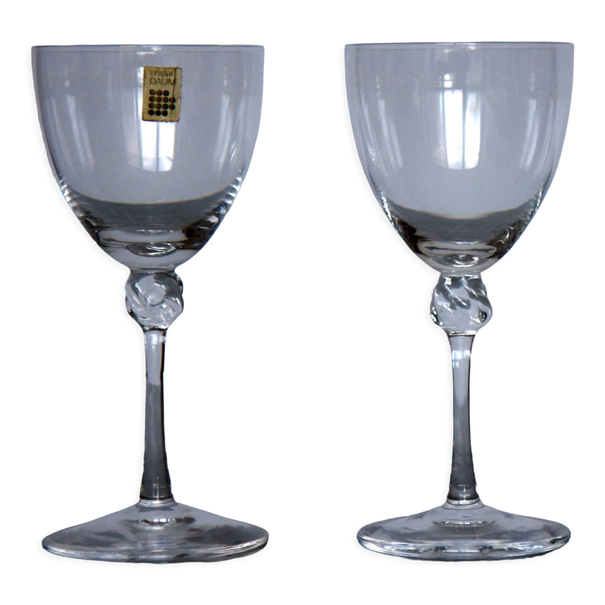 Set of two Daum glasses, Bolero model.