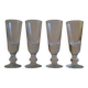 Série de 4 anciens verre verres à absinthe