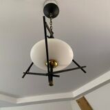 Old lamp opaline and metal house Lunel