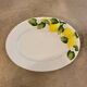 Grand plat barbotine citron
