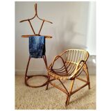 Children's rattan coat rack