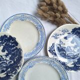 Vintage blue dinner plates