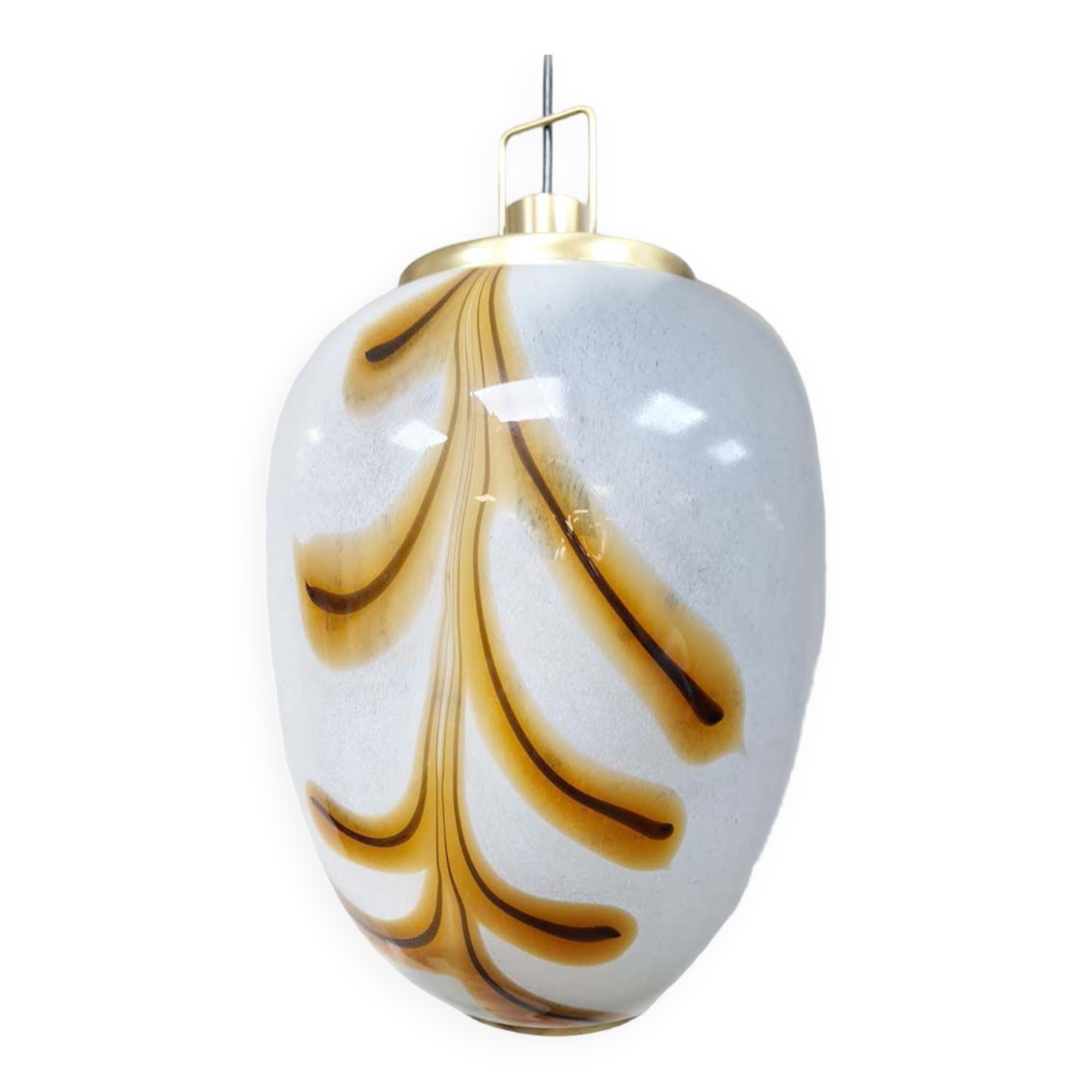 Vintage large design Italian Murano glass pendant lamp